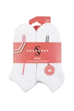 Ladies 6 Pair SOCKSHOP Performance Sport Cushioned Trainer Socks