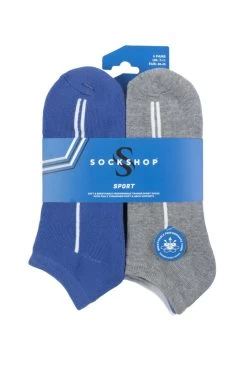 Mens 6 Pair SOCKSHOP Performance Sport Cushioned Trainer Socks