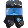 Mens 6 Pair SOCKSHOP Performance Sport Tech Half Cushioned Trainer Socks