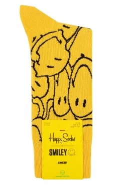 Mens And Ladies 1 Pair Happy Socks Super Smiley Socks
