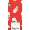 Mens And Ladies 1 Pair Happy Socks Snowman Socks