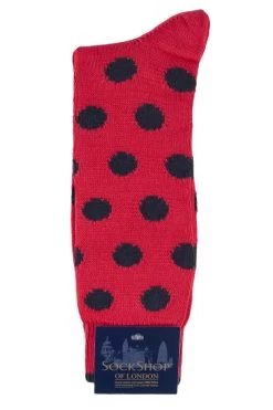 1 Pair Of London Spotty Cotton Socks Men's - SOCKSHOP Of London