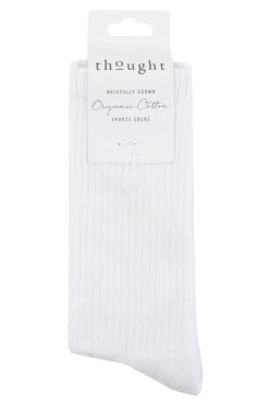 Mens 1 Pair Thought Rafael Organic Cotton Ribbed Sports Socks