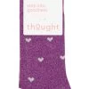 Ladies 1 Pair Thought Crystelle Sparkle Heart Organic Cotton Socks