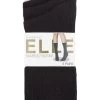 Ladies 3 Pair Elle Ribbed Bamboo Socks With Scallop Top