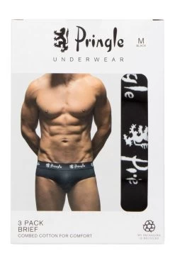 Mens 3 Pack Pringle Cotton Briefs