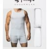Mens 2 Pack Pringle Cotton Round Neck Vests