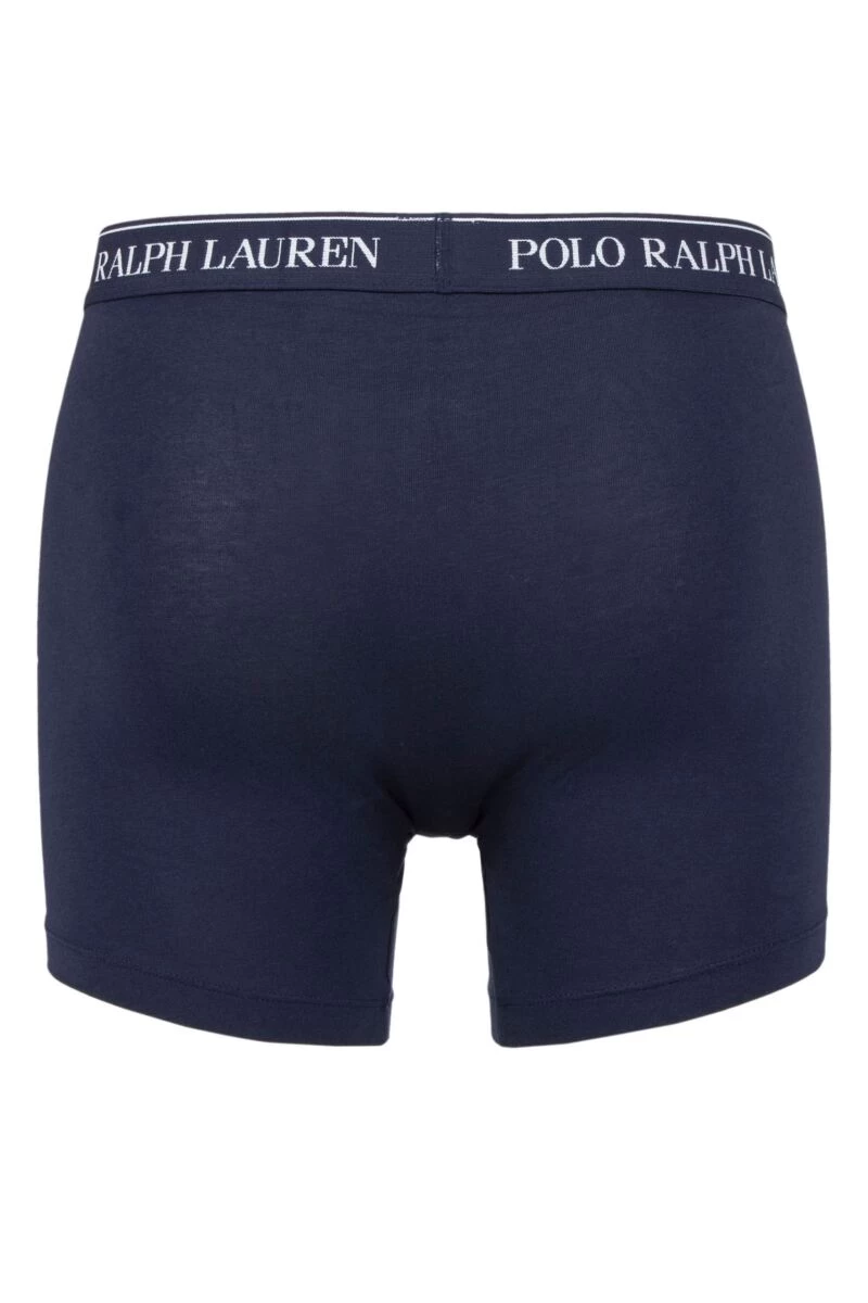 3 Pack Plain Cotton Stretch Longer Leg Boxer Briefs Men's - Ralph Lauren - Image 2