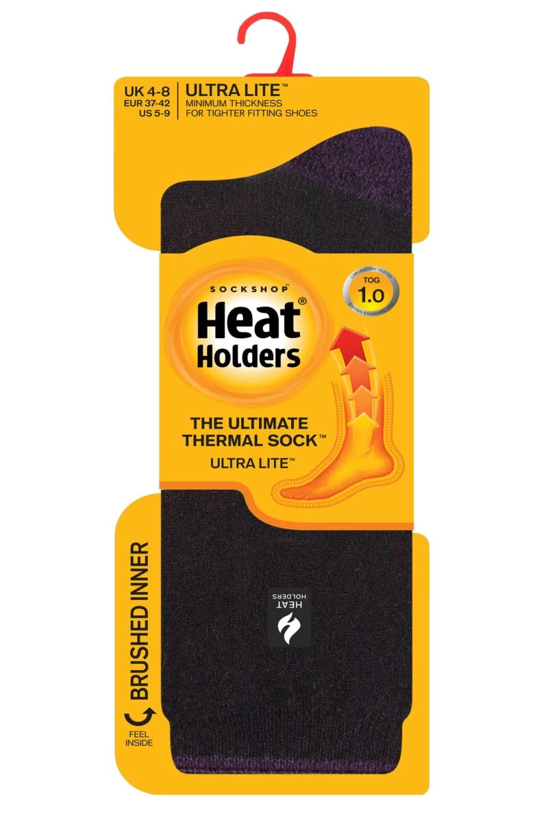 Ladies 1 Pair SOCKSHOP Heat Holders 1.0 TOG Ultralite Striped, Argyle & Patterned Socks