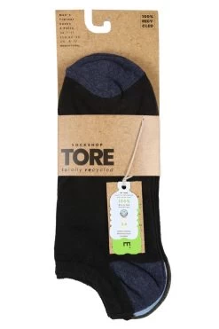 Mens 3 Pair SOCKSHOP TORE 100% Recycled Plain Cotton Trainer Socks