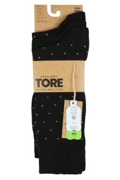 Mens 3 Pair SOCKSHOP TORE 100% Recycled Pin Dot Cotton Socks