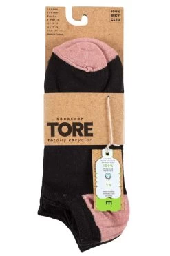 Ladies 3 Pair SOCKSHOP TORE 100% Recycled Heel And Toe Cotton Trainer Socks