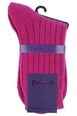 1 Pair 85% Cashmere Rib Socks Ladies - Pantherella