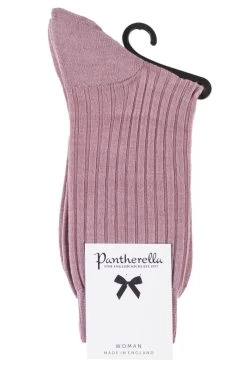 1 Pair Classic Merino Wool Ribbed Socks Ladies - Pantherella