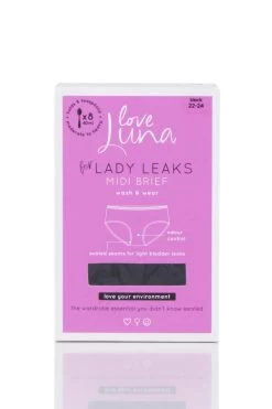 1 Pack Lady Leaks Midi Briefs Ladies - Love Luna