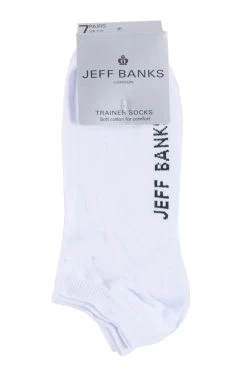 7 Pair Plain Cotton Trainer Socks Men's - Jeff Banks