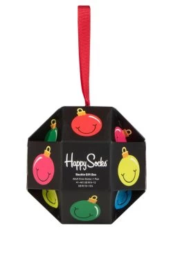 Mens And Ladies 1 Pair Happy Socks Bauble Gift Boxed Socks