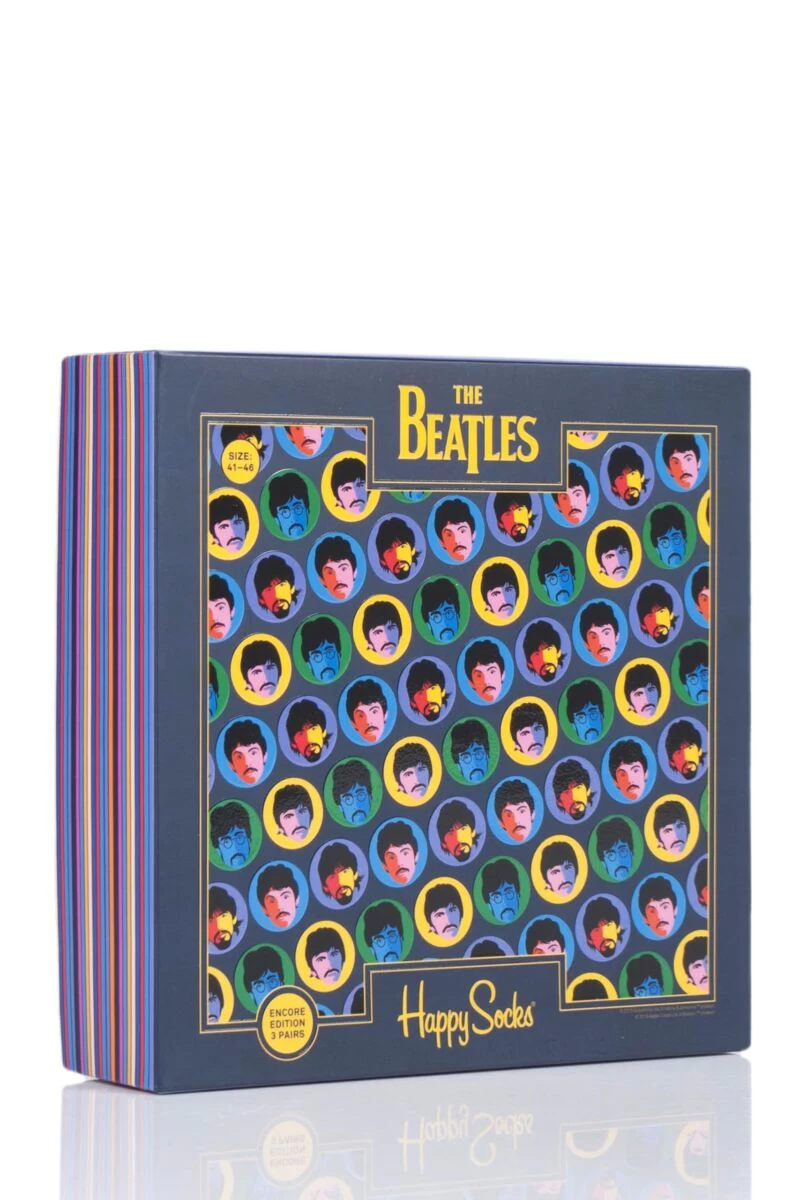 3 Pair The Beatles 2019 Gift Boxed Cotton Socks Unisex - Happy Socks