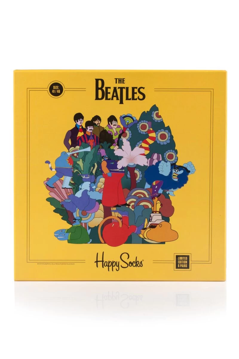6 Pair And The Beatles LP Collector's Box Cotton Socks Gift Box Unisex - Happy Socks