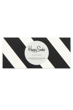 Happy Socks 4 Pair Classic Black & White Gift Boxed Socks
