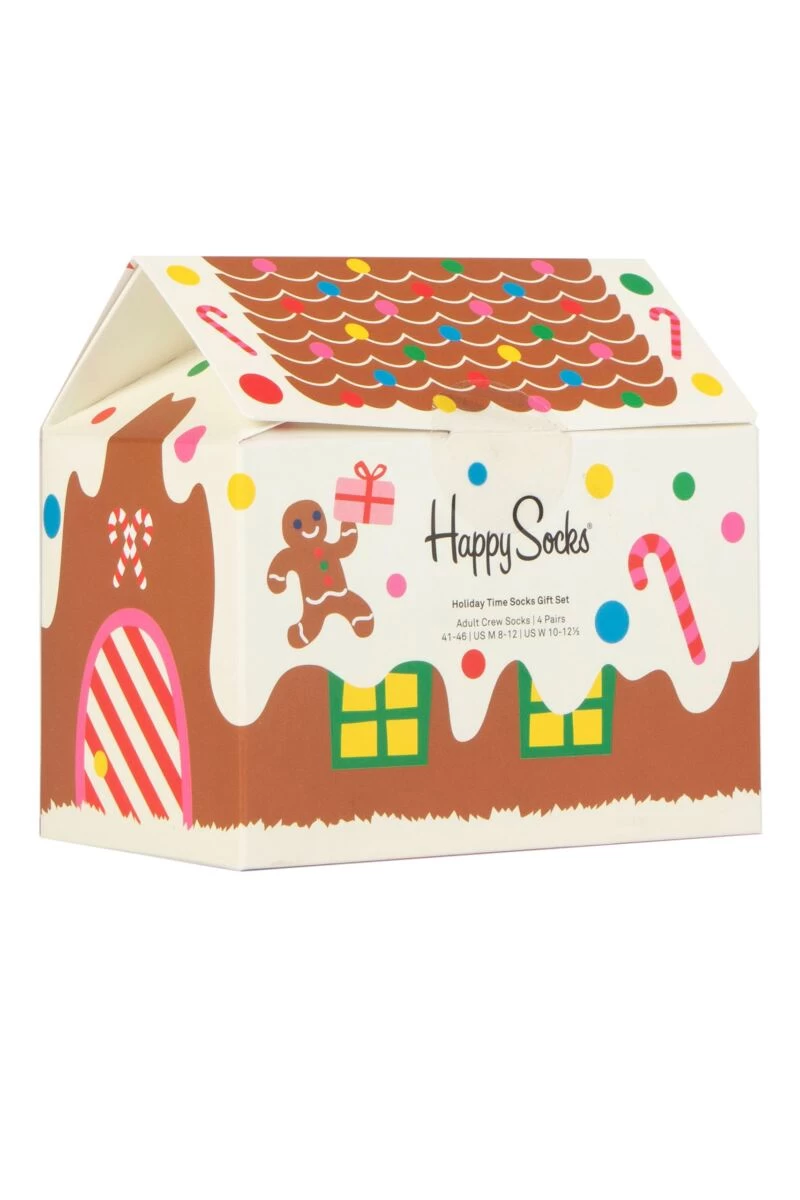 Mens And Ladies 4 Pair Happy Socks Holiday Time Gift Boxed Socks - Image 2