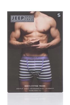 1 Pack Spirit Cotton Stripe Trunks Men's - Jeep