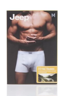 2 Pack Cotton Plain Fitted Hipster Trunks Men's - Jeep