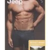 2 Pack Cotton Plain Fitted Key Hole Trunk Boxer Shorts Men's - Jeep
