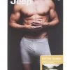 2 Pack Cotton Plain Fitted Button Front Trunk Boxer Shorts Men's - Jeep