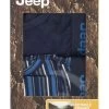 Mens 2 Pack Jeep Striped Cotton Rich Keyhole Trunks