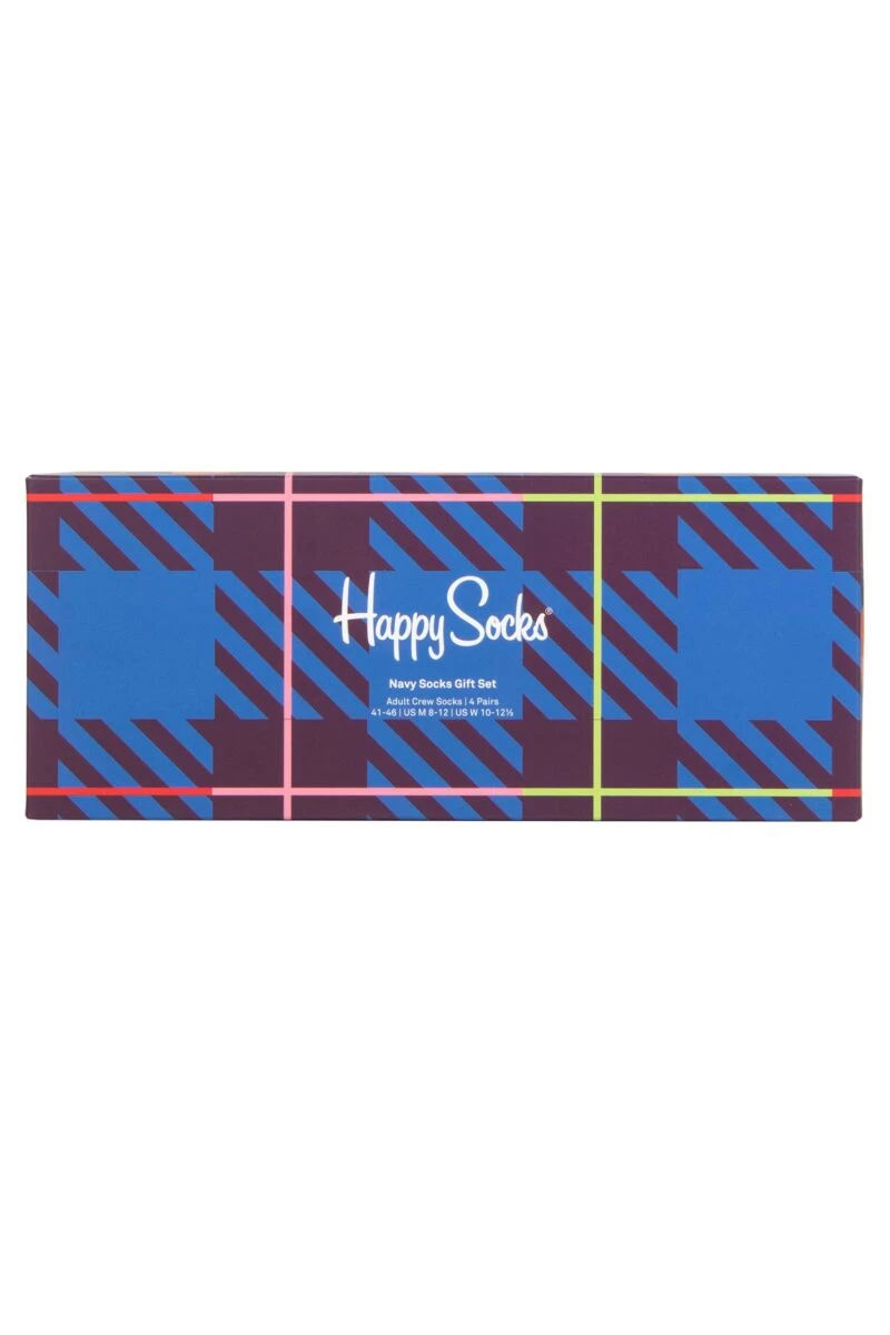 Happy Socks 4 Pair Navy Gift Boxed Socks