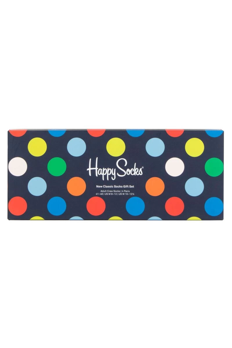 Happy Socks 4 Pair New Classic Gift Boxed Socks