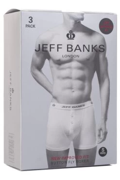 3 Pack Marlow Buttoned Boxer Shorts Men's - Jeff Banks