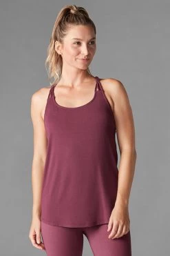 Ladies 1 Pack Tavi Noir Braided Strap Tank Top