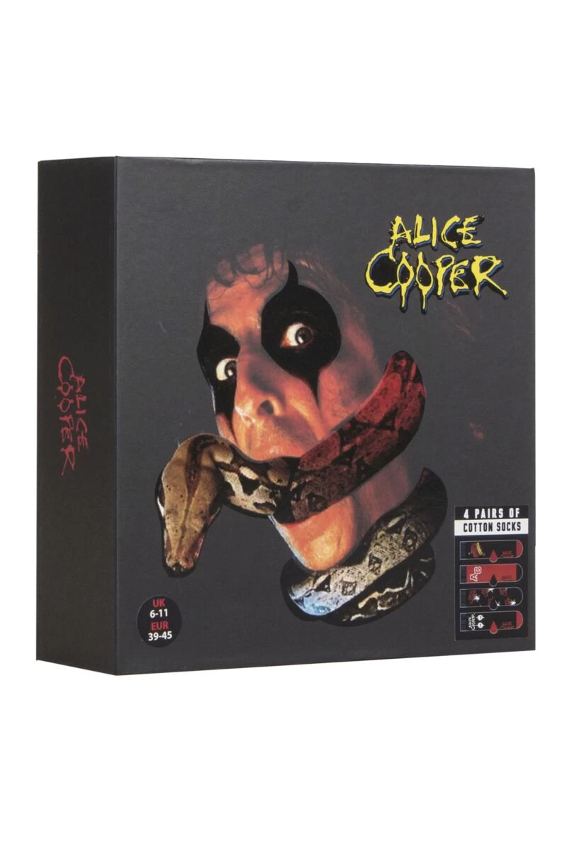 Alice Cooper 4 Pair Exclusive To SOCKSHOP Gift Boxed Cotton Socks