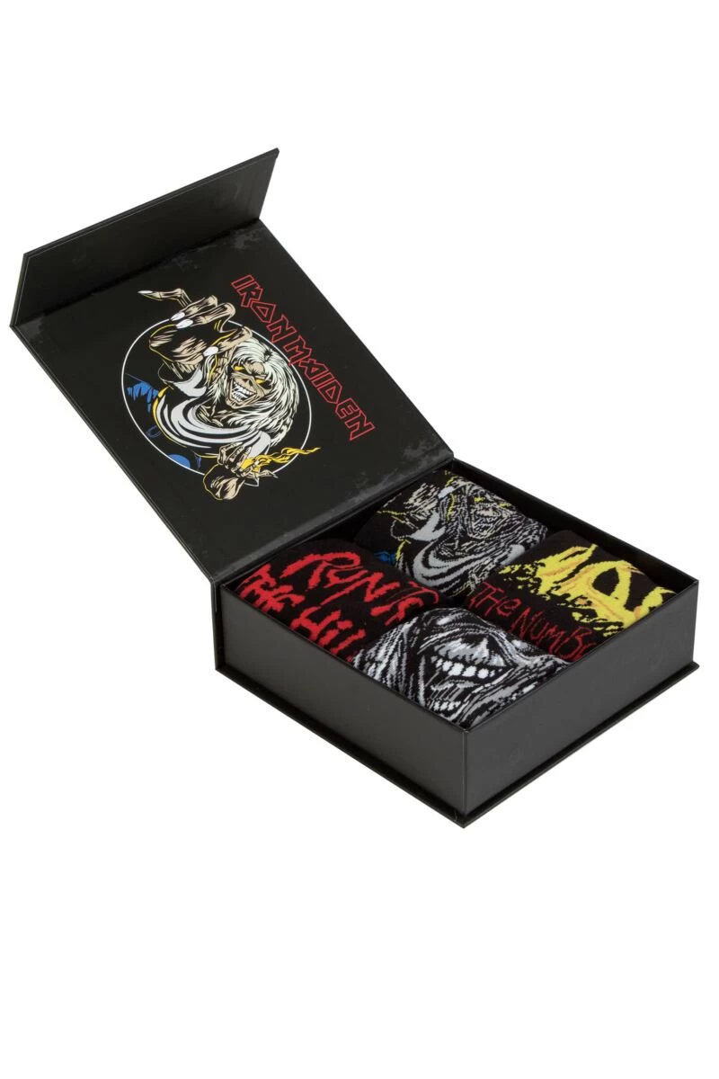 Iron Maiden 4 Pair Exclusive To SOCKSHOP The Number Of The Beast Gift Boxed Cotton Socks - Image 2